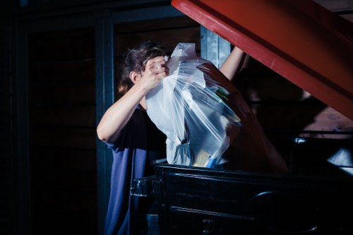 Professional waste removal equipment in action